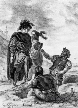  IX Works - Hamlet and Horatio in the Graveyard sketch Romantic Eugene Delacroix